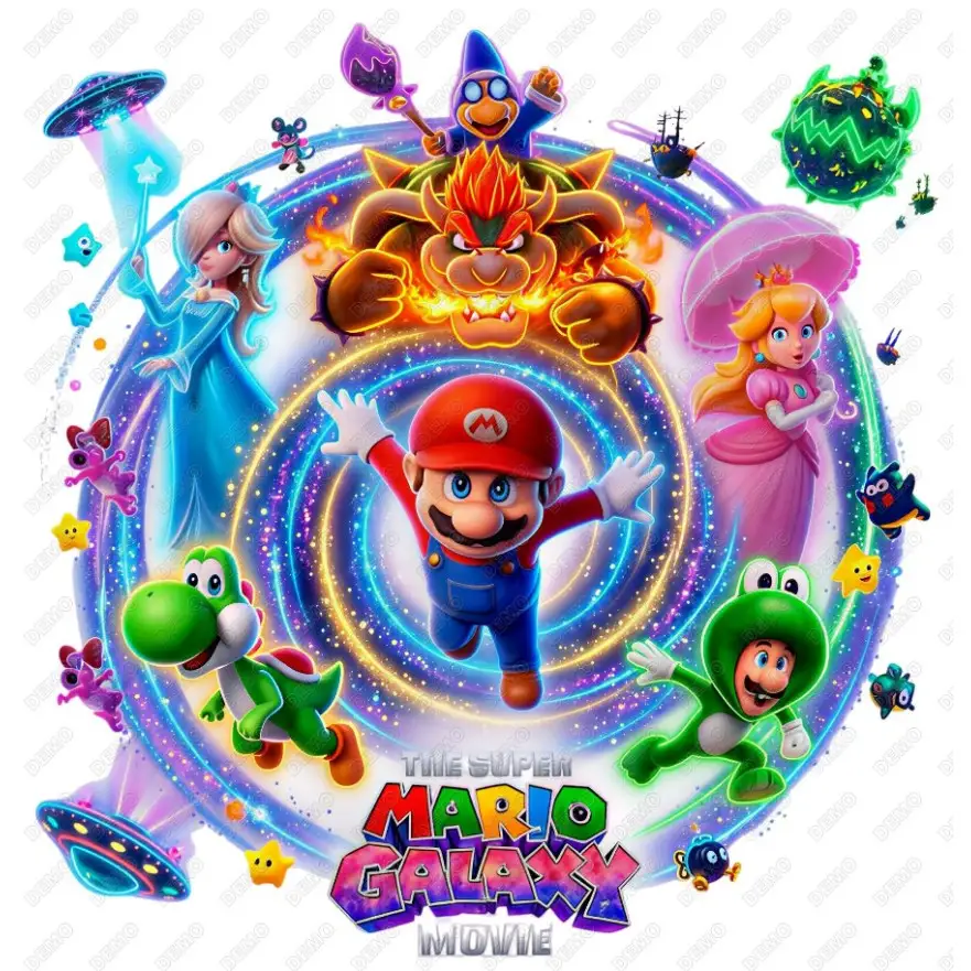 Mario Galaxy  DTF  Iron on Transfer N88