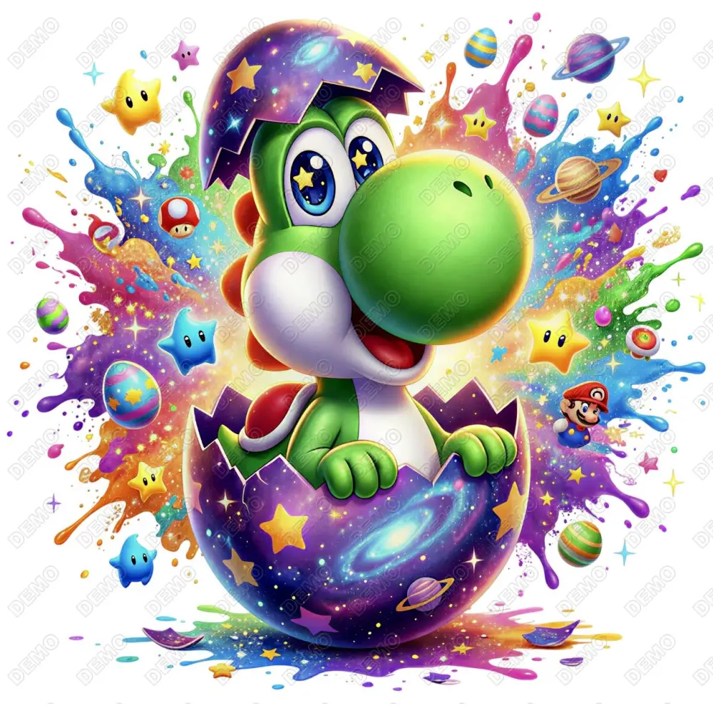 Mario Yoshi  DTF  Iron on Transfer