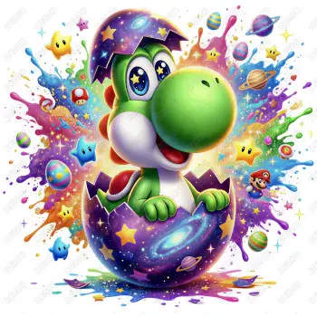 Mario Yoshi  DTF  Iron on Transfer