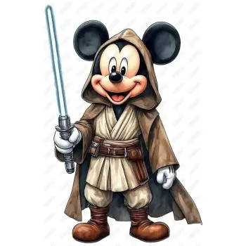 Mickey  Mouse Star Wars  DTF   Shirt Iron on Transfer