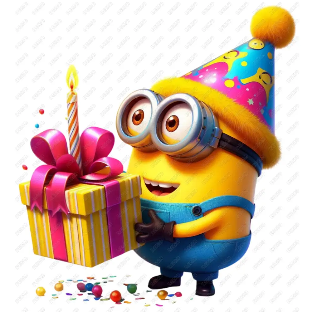 Minion Birthday Gift  DTF Iron on Transfer