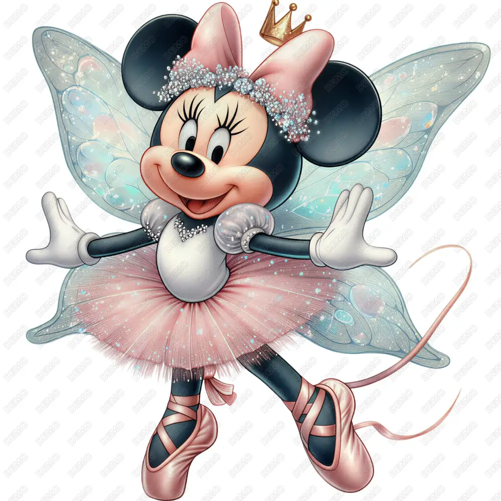 Minnie Mouse fairy ballerina DTF Iron on Transfer
