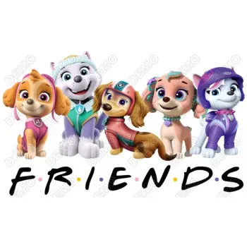 Paw Patrol Friends  DTF Iron on Transfer N3