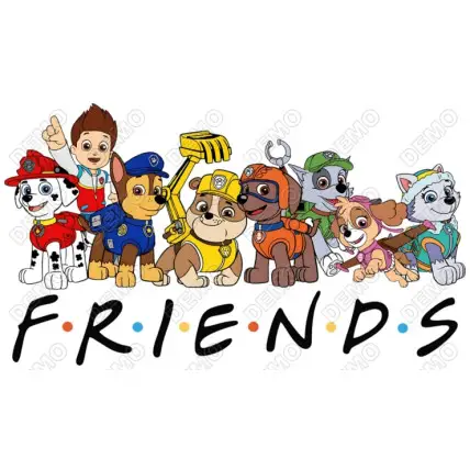 Paw  Patrol Friends  DTF Shirt Iron on Transfer