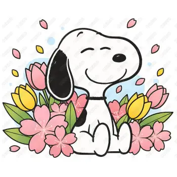 Peanuts Spring DTF Iron on Transfer
