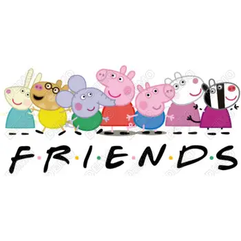 Peppa Pig Friends  DTF Iron on Transfer