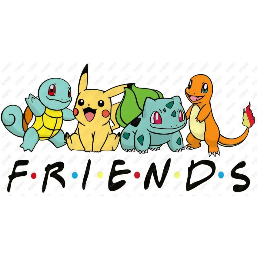 Pokemon Friends  DTF  Iron on Transfer  N8