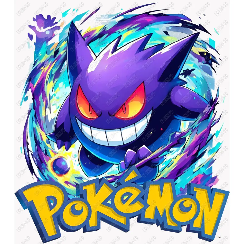 Pokémon Gengar DTF  Iron on Transfer  N7