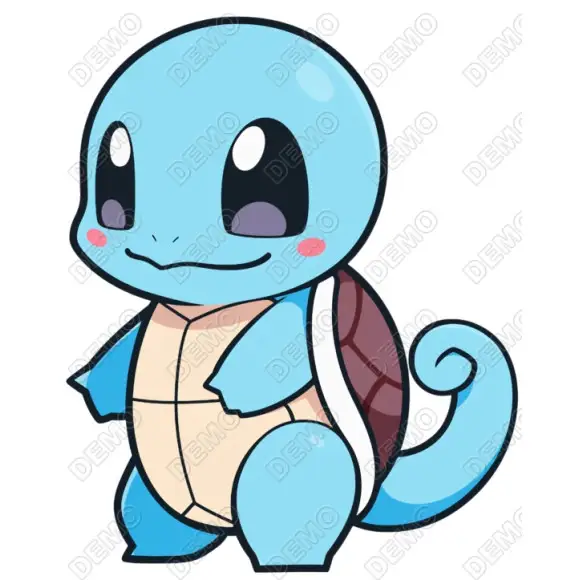 Pokémon Squirtle Turtle  DTF  Iron on Transfer