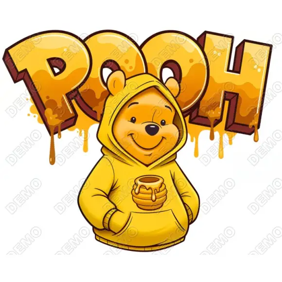 Pooh  DTF  Iron On  Transfer N19