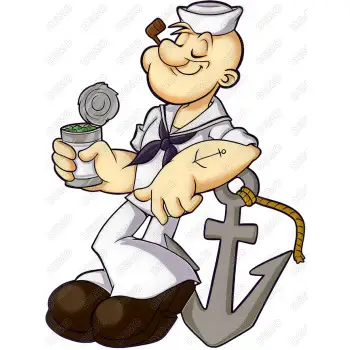 Popeye the Sailor Man DTF Iron on Transfer