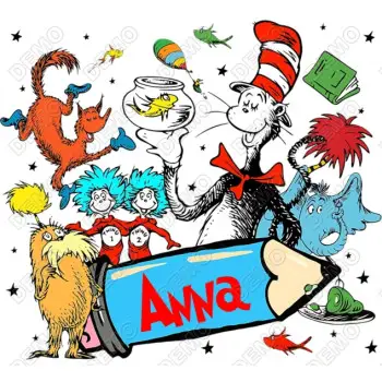 Read Across America Custom Name DTF  Shirt Iron on Transfer N8