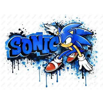 Sonic  DTF  Shirt Iron on Transfer #43