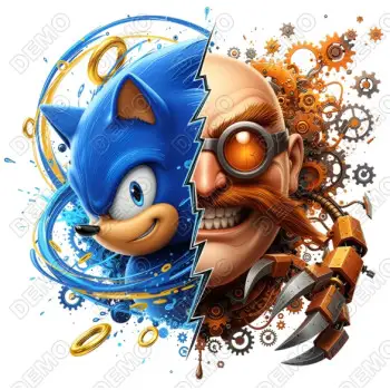 Sonic the Hedgehog Doctor Eggman  DTF  Shirt Iron on Transfer 