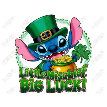 Stitch St Patrick's Day DTF  Shirt Iron on Transfer 