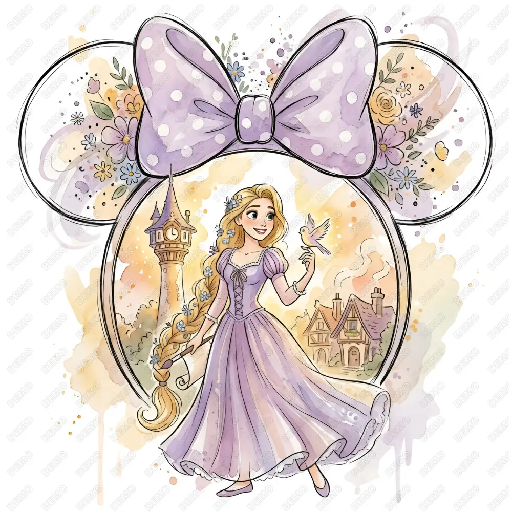 Tangled Disney DTF Iron on Transfer