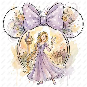 Tangled Disney DTF Iron on Transfer