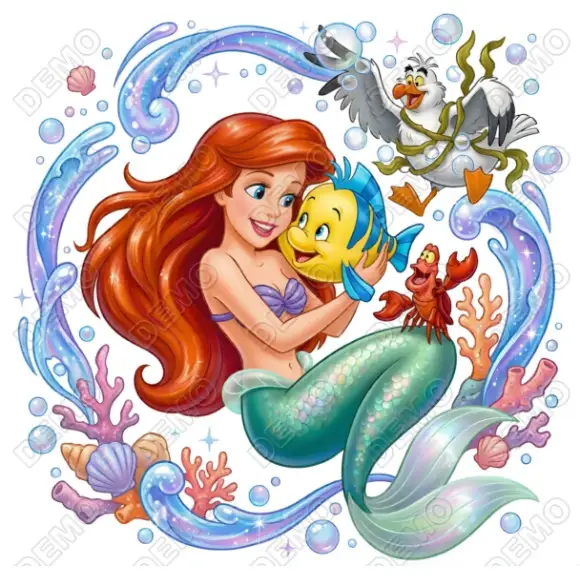 The Little Mermaid  Ariel  DTF  Shirt Iron on Transfer N5