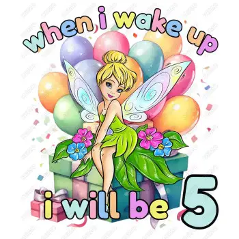 Tinker Bell Birthday  Personalized  Custom  DTF  Shirt Iron on Transfer