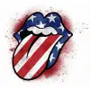 American Flag  Rolling Stones   DTF  Shirt Iron on Transfer