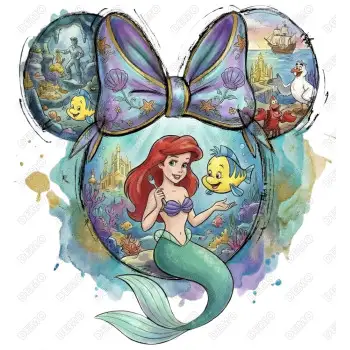 Ariel  The Little Mermaid DTF Iron on Transfer N6