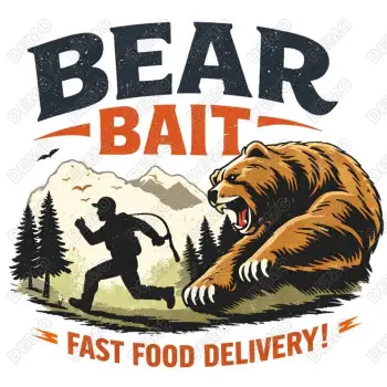 Bear Bait  DTF Iron on Transfer N1
