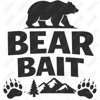Bear Bait  DTF Iron on Transfer N2