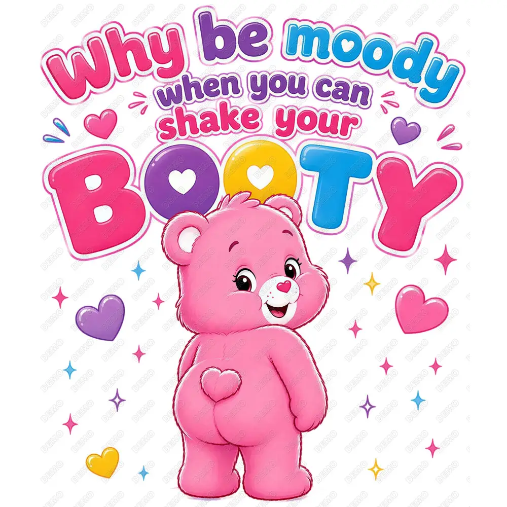 Care Bear Why be moody  DTF Shirt Iron on Transfer