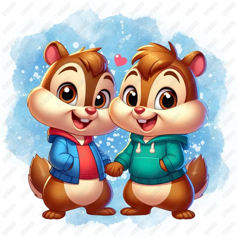 Chip 'n' Dale  DTF  Shirt Iron on Transfer