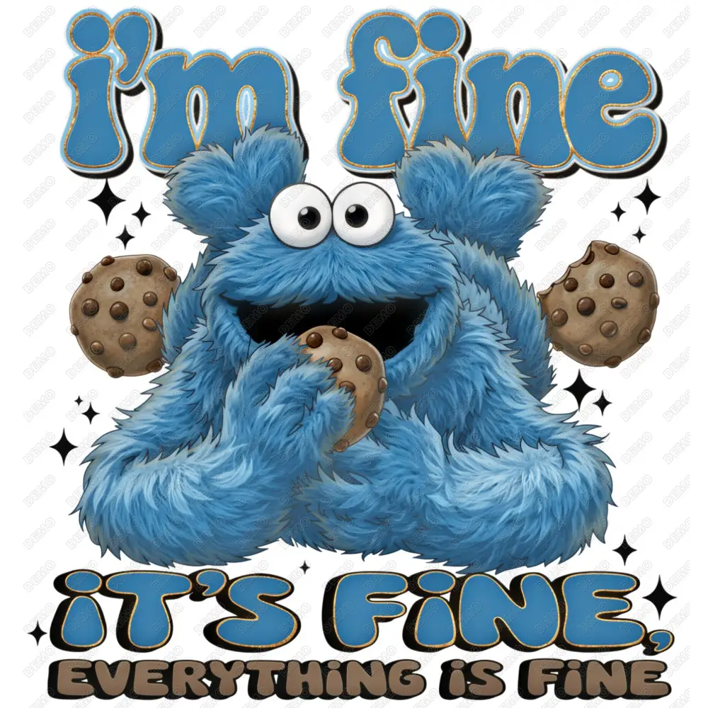 Cookie Monster  Sesame street  DTF  Shirt Iron on Transfer N8