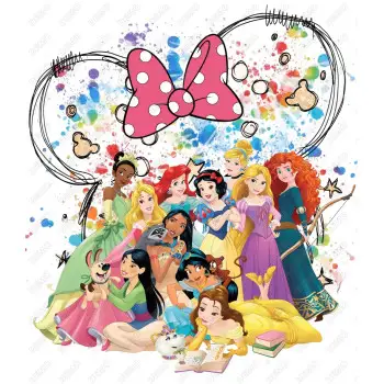 Disney Princess Group  DTF  Shirt  Iron on Transfer
