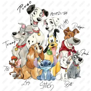 Dsiney Dogs  DTF Iron on Transfer