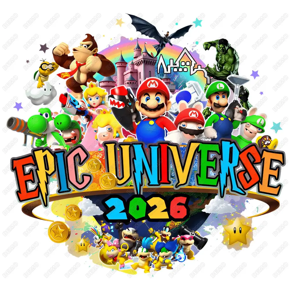 Epic Universe DTF  Shirt  Iron on Transfer  N7