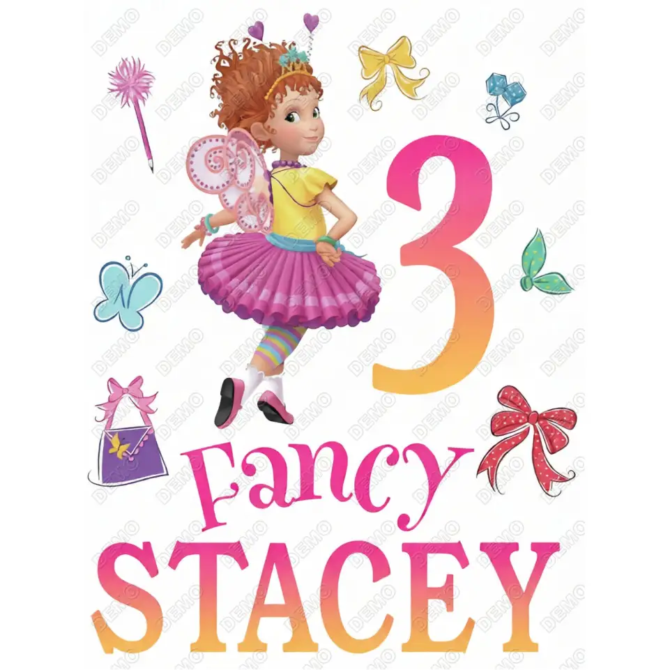 Fancy Nancy Custom Birthday DTF  Shirt Iron on Transfer