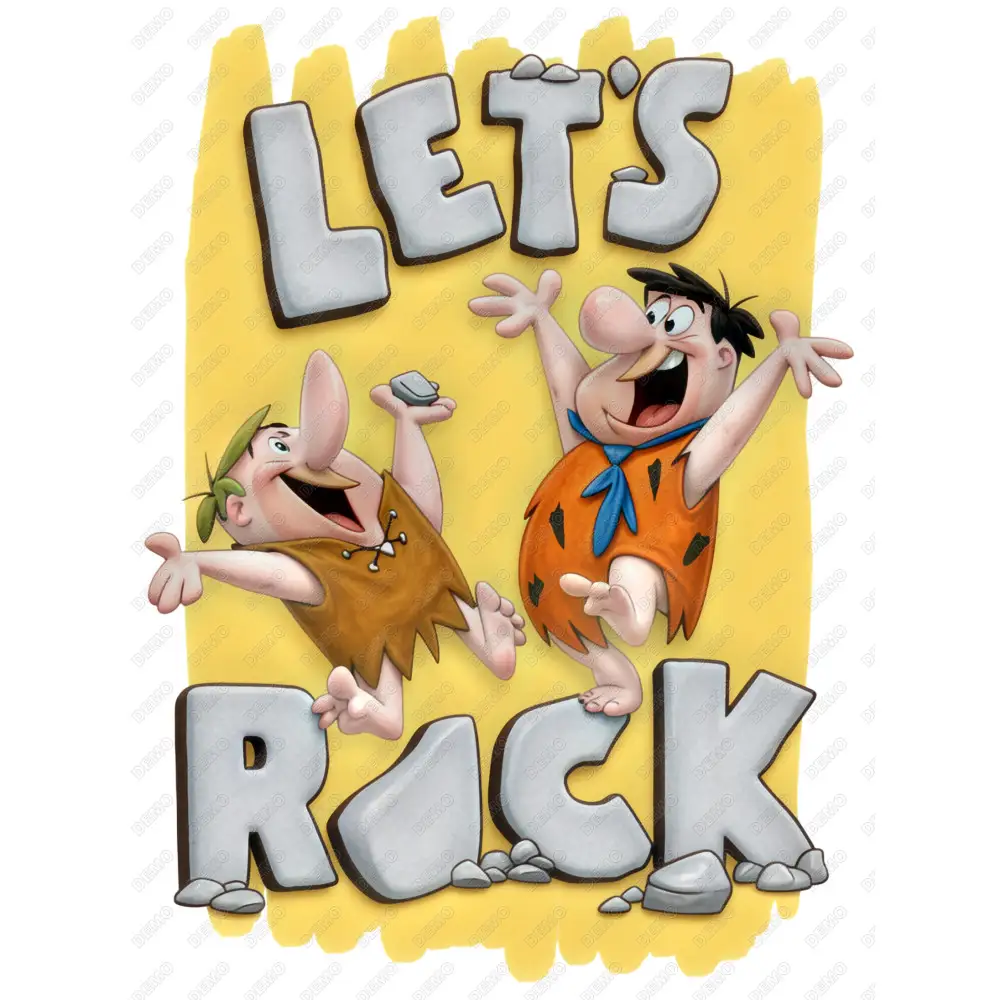 Fred Flintstone and Barney Rubble  Flintstones  DTF  Iron on Transfer