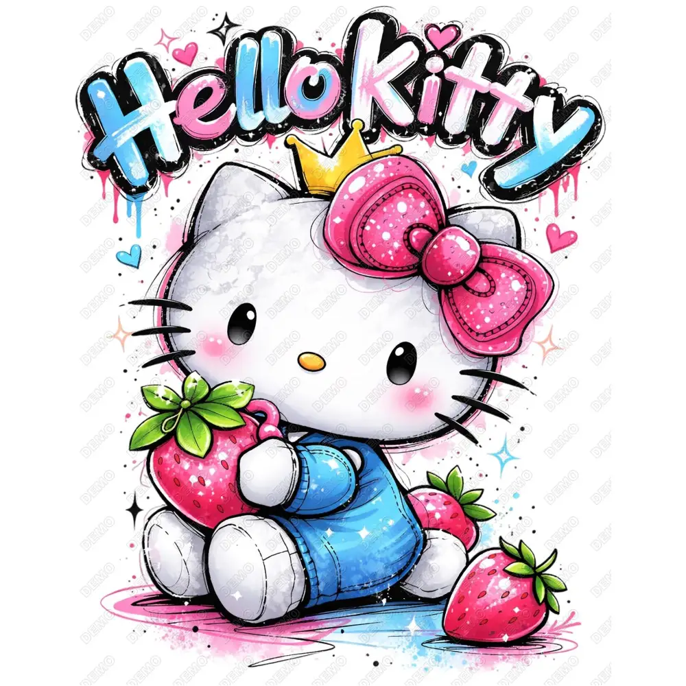 Hello Kitty DTF Shirt Iron on Transfer N50