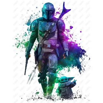 Mandalorian Star Wars  DTF  Iron on Transfer