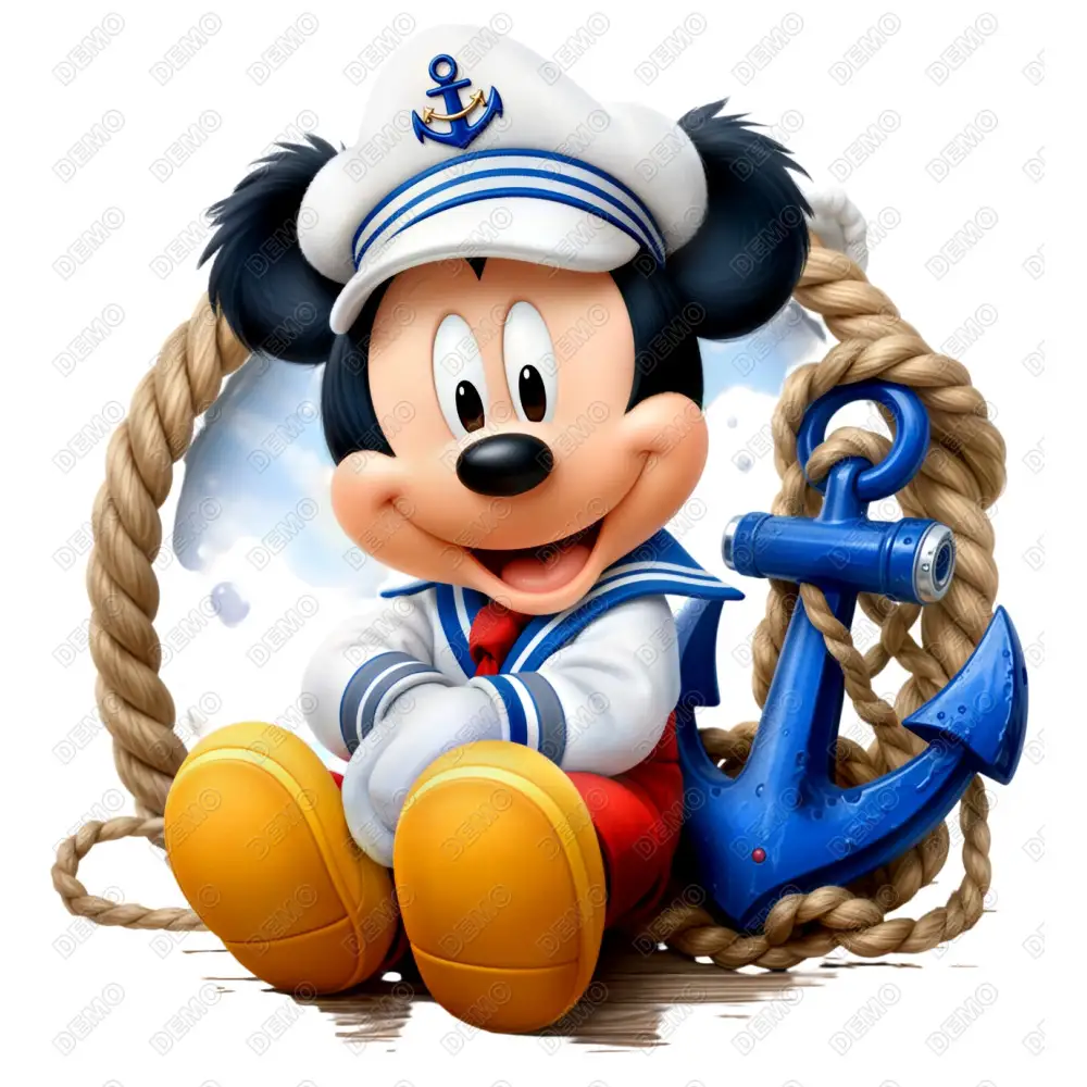 Mickey  Mouse  Captain DTF  Shirt Iron on Transfer