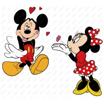 Minnie kiss Mickey DTF  Iron on Transfer
