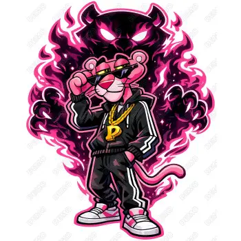 Pink Panther   DTF  Iron on Transfer  N66
