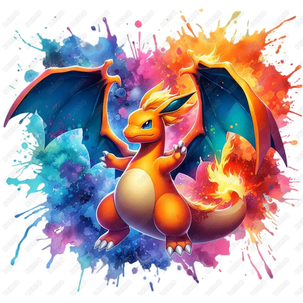 Pokémon Charizard  DTF  Iron on Transfer