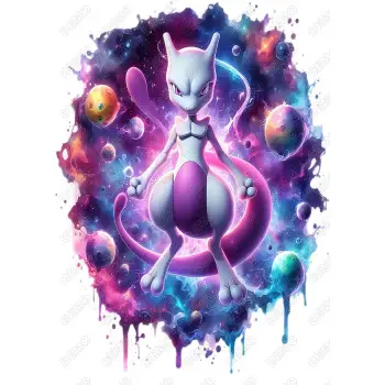 Pokémon Mewtwo  DTF  Iron on Transfer  N8