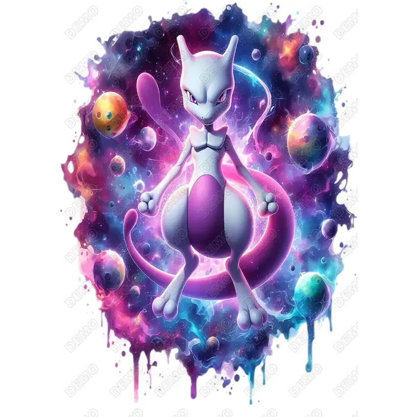 Pokémon Mewtwo  DTF  Iron on Transfer  N8
