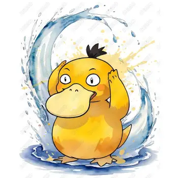 Pokémon Psyduck  DTF  Iron on Transfer