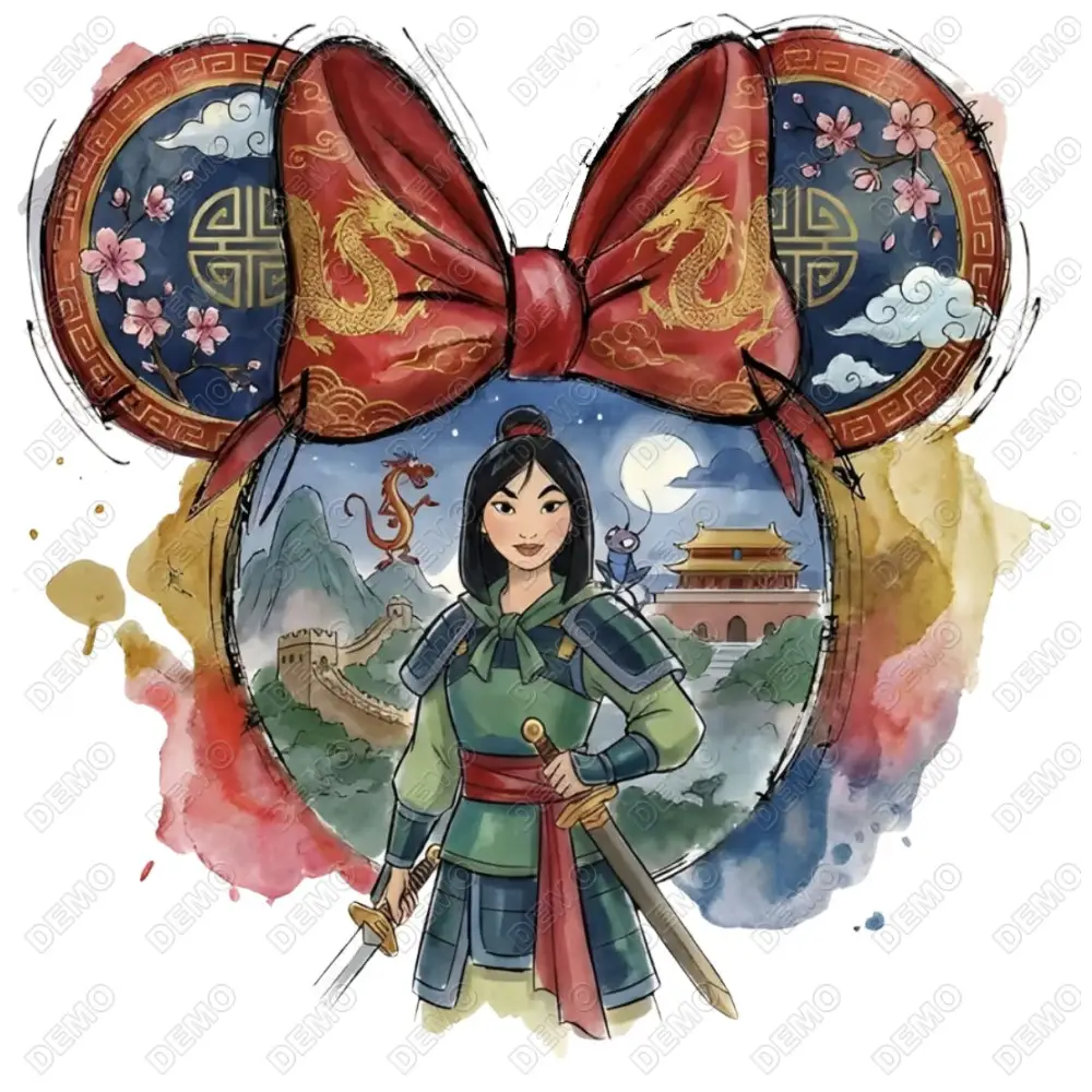 Princess Mulan Disney DTF Iron on Transfer