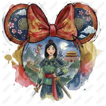 Princess Mulan Disney DTF Iron on Transfer
