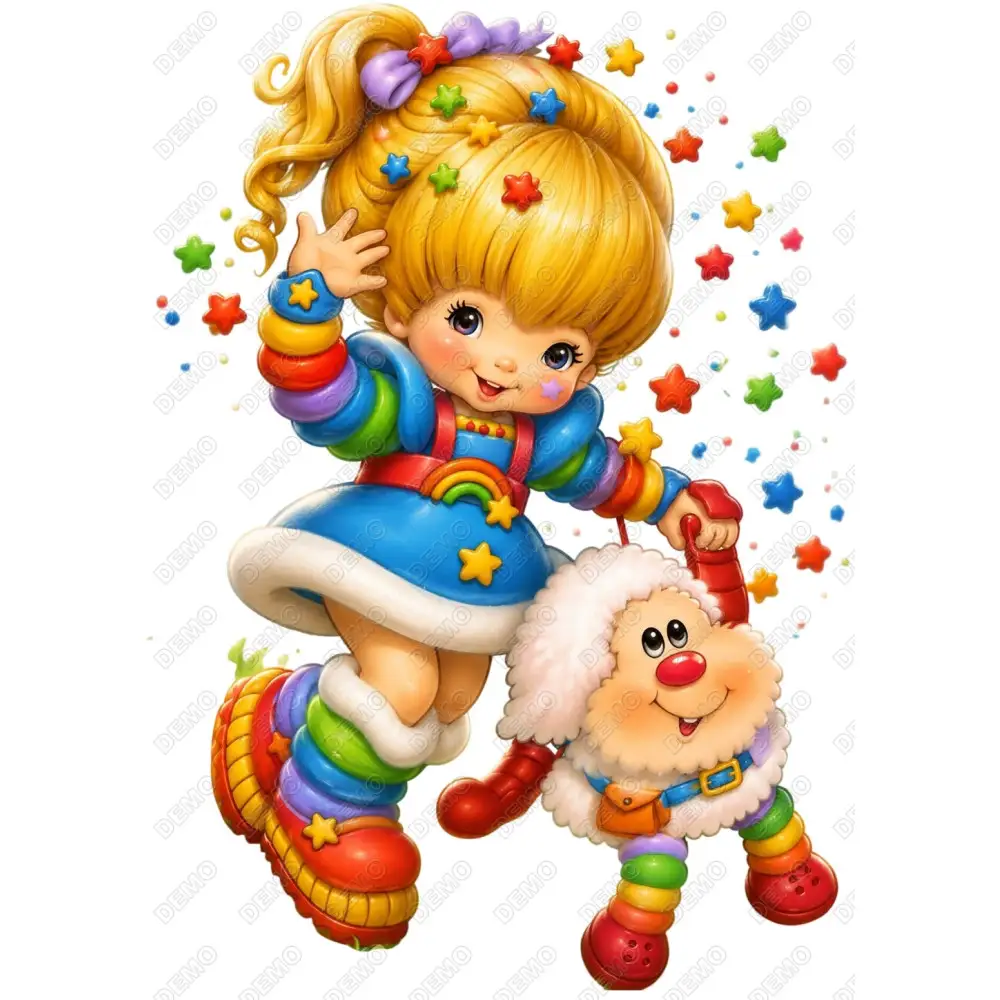 Rainbow Brite   DTF Shirt Iron on Transfer N7