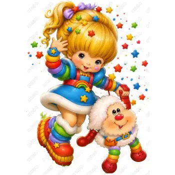 Rainbow Brite   DTF Shirt Iron on Transfer N7
