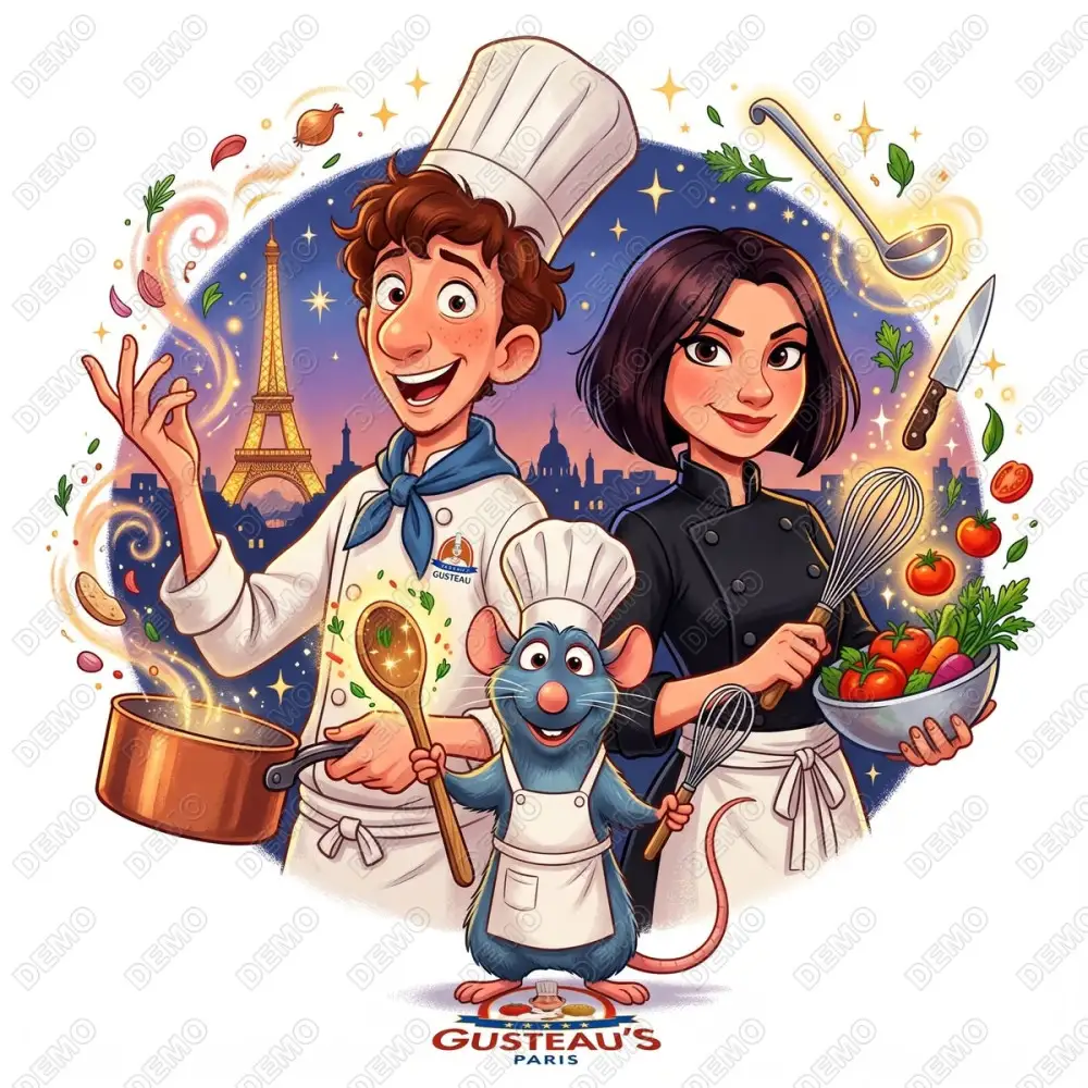 Ratatouille  DTF Iron on Transfer N4