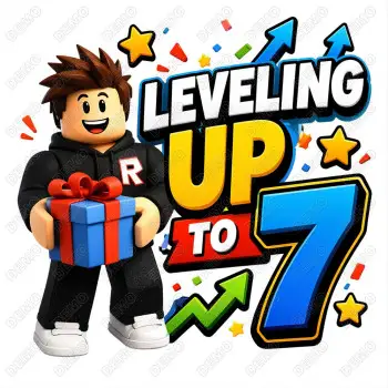 Roblox  Birthday Leveling Up to 7 DTF Heat Iron on Transfer